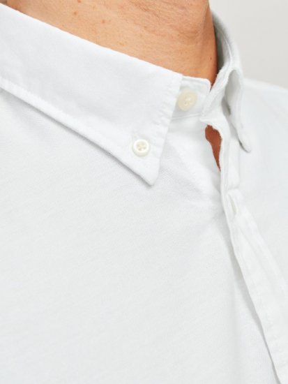 Jack & Jones Brook Oxford Shirt Long Sleeve White - Πουκάμισα - Aνδρικά πουκαμισα μεγαλα μεγάλα μεγέθη