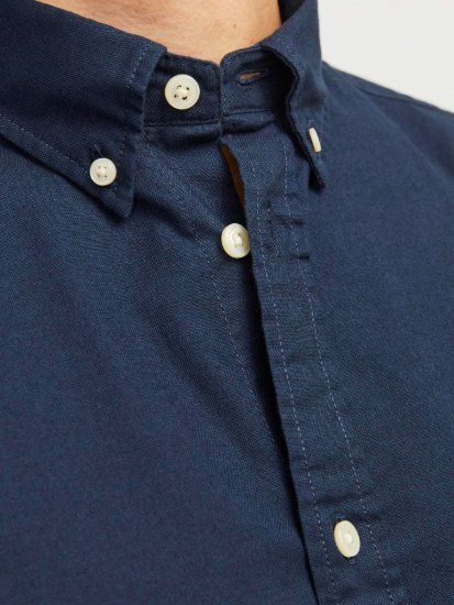 Jack & Jones Brook Oxford Shirt Long Sleeve Navy - Πουκάμισα - Aνδρικά πουκαμισα μεγαλα μεγάλα μεγέθη