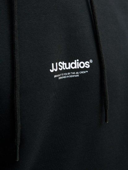 Jack & Jones Soho Hoodie Black - φούτερ/Φούτερ με κουκούλα - φούτερ/Φούτερ με κουκούλα ανδρικά μεγάλα μεγέθη 
