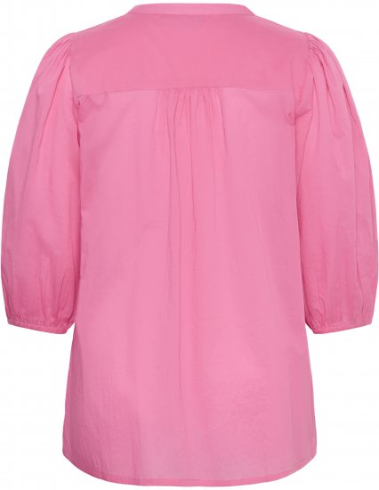 Kaffe Curve Karlia 3/4 Sleeve Blouse Pink - Πουκάμισα και τουνίκ - 