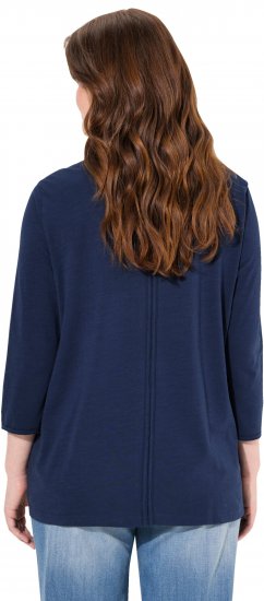 Ulla Popken Queens 3/4 Sleeve Graphic Tee Ink Blue - Τυπωμένα T-shirts για γυναίκες - 