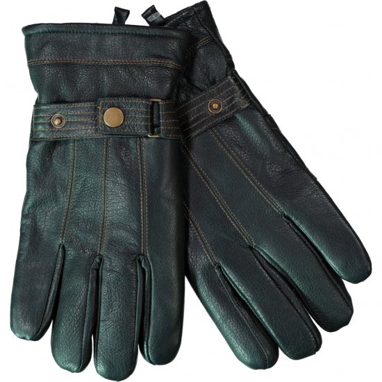 JP1880 Gloves Leather Warm Lining Black - Αξεσουάρ - 
