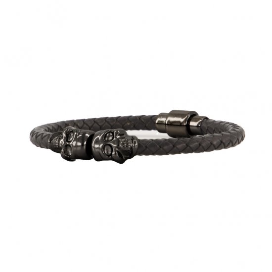JP1880 Bracelet Skulls Black - Αξεσουάρ - 