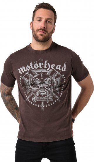 JP1880 Motörhead Soft Jersey Vintage T-Shirt Brown - Μπλουζάκια συγκροτημάτων - 