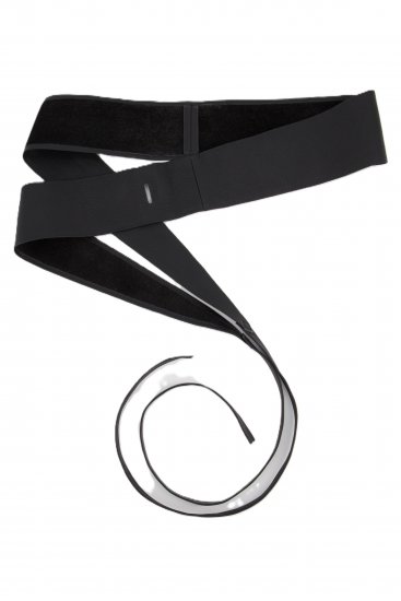 Ulla Popken Soft Leather Tie Belt Black - Γυναικείες ζώνες - 