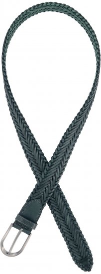Ulla Popken Woven Leather Belt Green - Γυναικείες ζώνες - 
