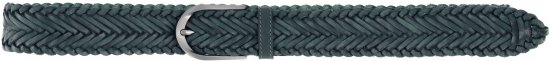 Ulla Popken Woven Leather Belt Green - Γυναικείες ζώνες - 