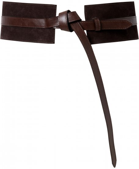 Ulla Popken Tie Belt Mocha - Γυναικείες ζώνες - 