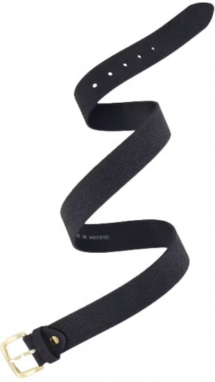 Ulla Popken Genuine Leather Belt With Golden Buckle Black - Γυναικείες ζώνες - 