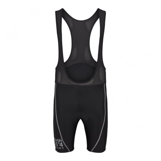 North Latitude Sport Bike Shorts With Suspenders Black - Ρούχα ποδηλασίας - 