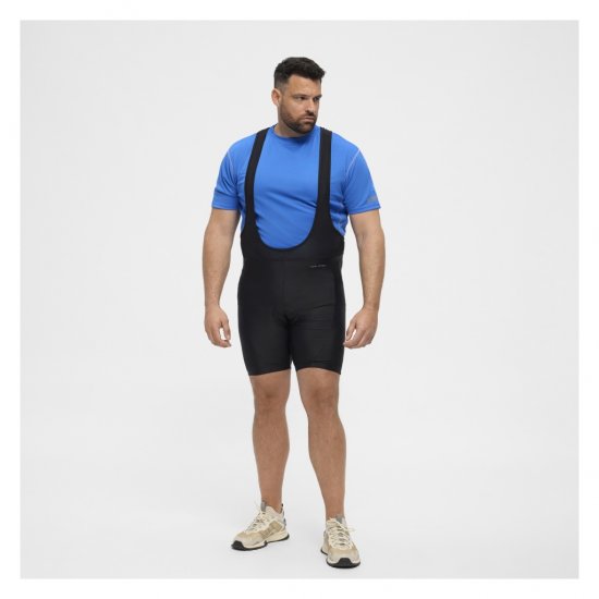 North Latitude Sport Bike Shorts With Suspenders Black - Ρούχα ποδηλασίας - 