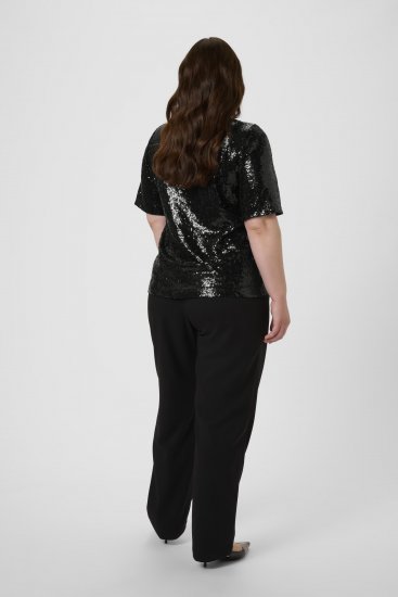 Kaffe Curve Mirana Sequin Blouse Black - Μπλούζες - 