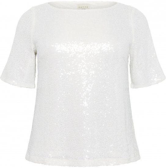 Kaffe Curve Mirana Sequin Blouse Chalk - Μπλούζες - 