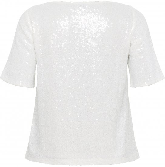Kaffe Curve Mirana Sequin Blouse Chalk - Μπλούζες - 