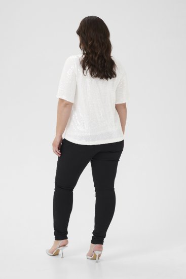 Kaffe Curve Mirana Sequin Blouse Chalk - Μπλούζες - 