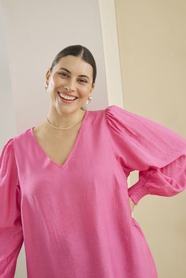 Kaffe Curve Sofia Blouse Pink Power - Μπλούζες - 