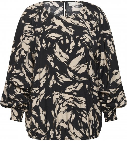 Kaffe Curve Olla Μπλούζα με μακρύ μανίκι Μαύρο - Πουκάμισα και τουνίκ - 