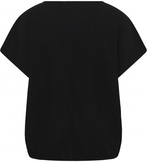 Kaffe Curve Nana Μπλούζα με κοντό μανίκι Μαύρο - Πουκάμισα και τουνίκ - 