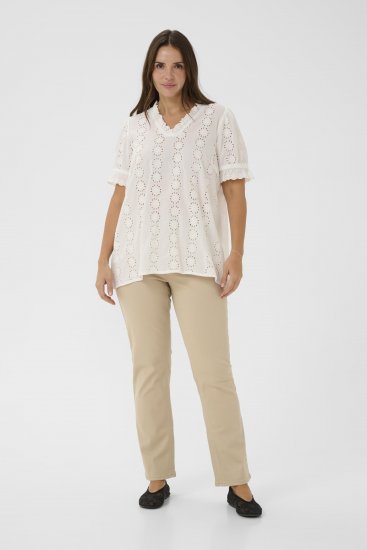 Kaffe Curve Dina Blouse White - Μπλούζες - 