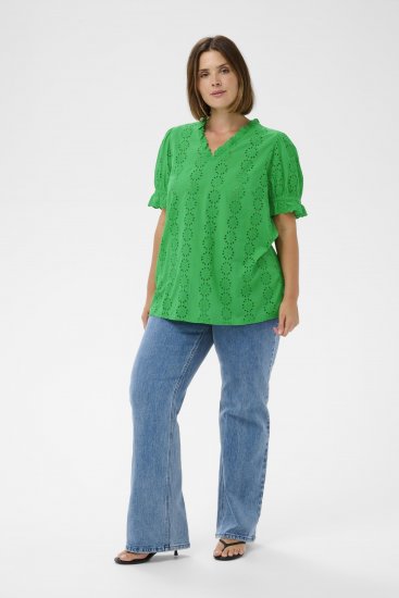 Kaffe Curve Dina Blouse Bright Green - Μπλούζες - 