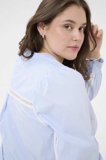 Kaffe Curve Juda Blouse Nantucket Breeze Stripe Blue - ΓΥΝΑΙΚΕΊΑ ΡΟΎΧΑ 40-66 - 