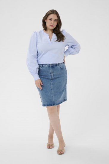 Kaffe Curve Juda Blouse Nantucket Breeze Stripe Blue - ΓΥΝΑΙΚΕΊΑ ΡΟΎΧΑ 40-66 - 