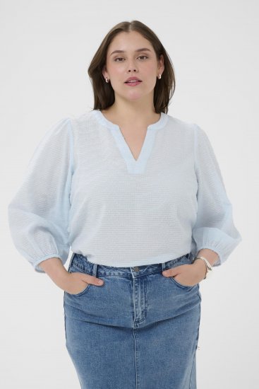 Kaffe Curve Penelopia Blouse Nantucket Breeze Blue - Μπλούζες - 