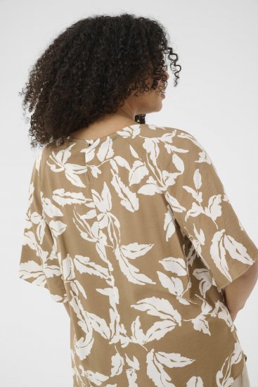Kaffe Curve Marla Blouse Oak Chalk Leaf - Μπλούζες - 