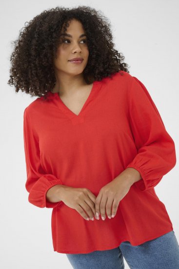 Kaffe Curve Mille Blouse Poppy Red - Μπλούζες - 