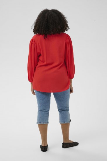 Kaffe Curve Mille Blouse Poppy Red - Μπλούζες - 