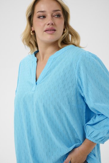 Kaffe Curve Thea Blouse Aquarius Blue - Πουκάμισα και τουνίκ - 