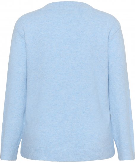 Kaffe Curve Jilanda V-Neck Pullover Blue - Πουλόβερ και πλεκτά - 