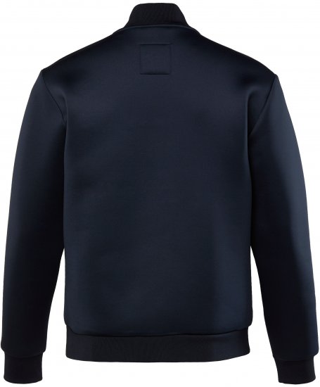 JP1880 College Jacket Scuba Fabric with Zipper Navy - Μπουφάν - Aνδρικά μπουφαν μεγάλα μεγέθη