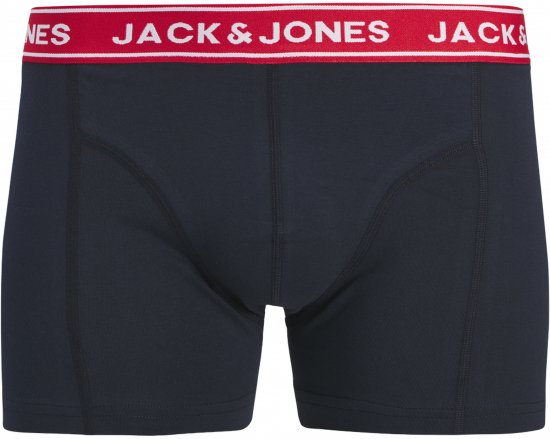 Jack & Jones Hector Solid Trunks 3-Pack Navy/Red/Grey - Μποξεράκια - μποξερακια ανδρικά μεγάλα μεγέθη