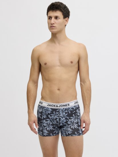Jack & Jones Acray Flower Boxers 3-Pack Black/Navy - Εσώρουχα/Μαγιό - Aνδρικά Εσώρουχα μεγάλα μεγέθη