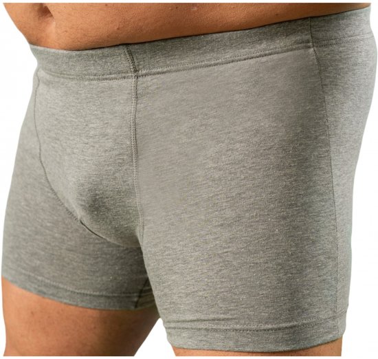 20 Nodi 978 Stretch Cotton Boxer with Internal Elastic Band Grey - Μποξεράκια - μποξερακια ανδρικά μεγάλα μεγέθη