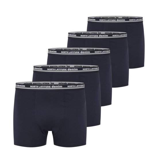North Latitude 5-Pack Boxershorts Navy - Μποξεράκια - μποξερακια ανδρικά μεγάλα μεγέθη
