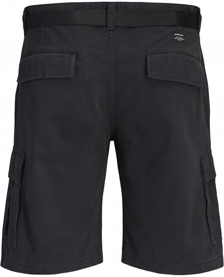 Jack & Jones Cole Hudson Belted Cargo Shorts Black - Σορτς - Aνδρικεσ βερμουδεσ μεγαλα μεγάλα μεγέθη