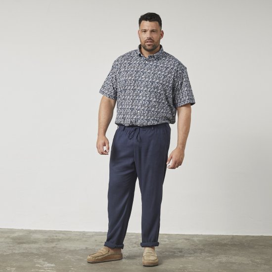 North Latitude 61155 Λινό Παντελόνι Με Άνετη Εφαρμογή Μπλε Ναυτικό - Τζιν και παντελόνια - Aνδρικα τζιν παντελόνια μεγάλα μεγέθη