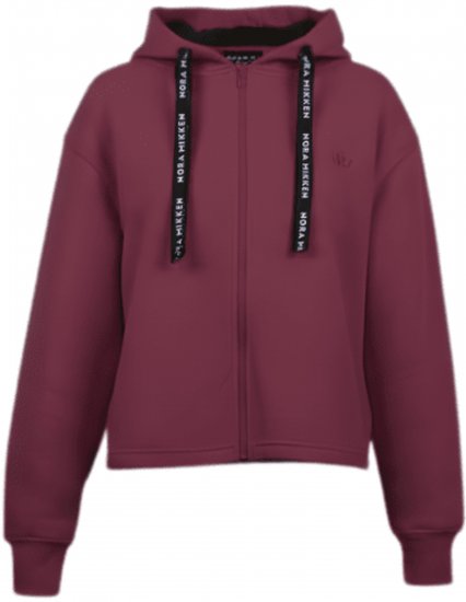 Nora Mikken GERTRUD Cropped Hoodie Burgundy - Φούτερ/Φούτερ με κουκούλα - 