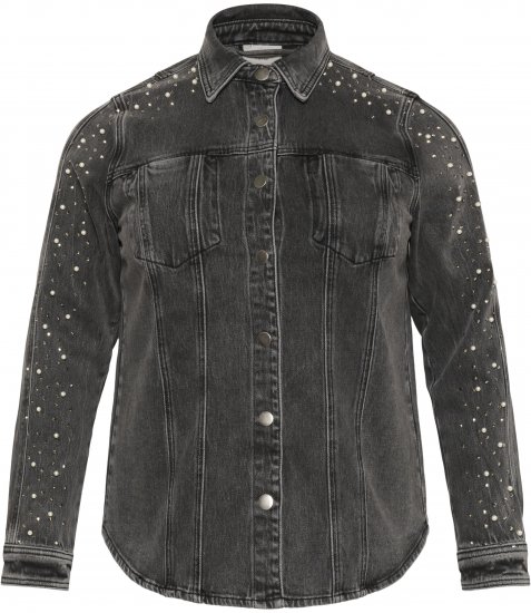 Kaffe Curve Petri Denim Jacket Grey Vintage Wash - Μπουφάν - 