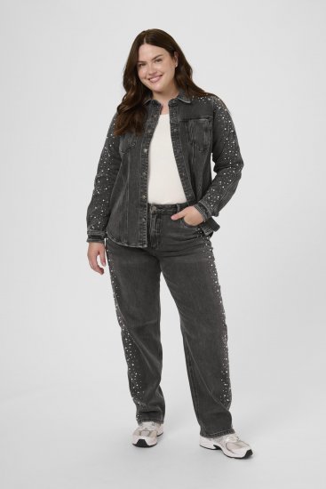 Kaffe Curve Petri Denim Jacket Grey Vintage Wash - Μπουφάν - 