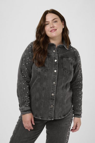 Kaffe Curve Petri Denim Jacket Grey Vintage Wash - Μπουφάν - 