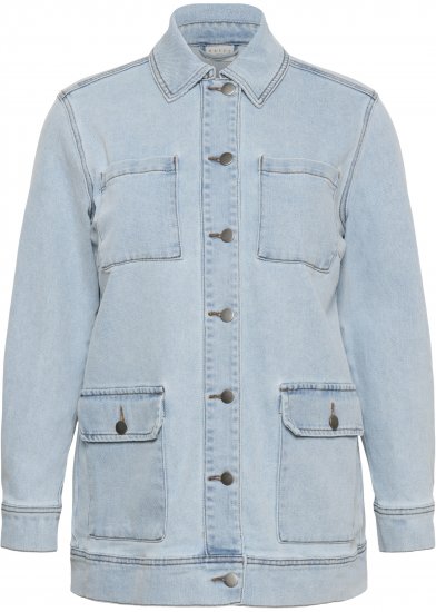 Kaffe Curve Ninna Casual Jacket Light Blue Washed - Μπουφάν - 