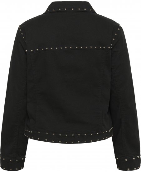 Kaffe Curve Brenn Twill Jacket Washed Black - Τζιν μπουφάν - 