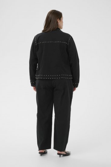 Kaffe Curve Brenn Twill Jacket Washed Black - Τζιν μπουφάν - 