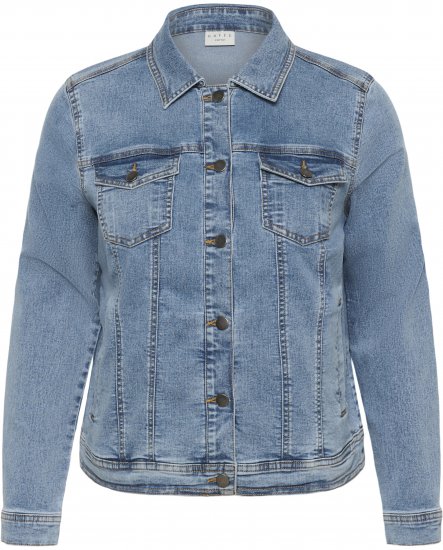 Kaffe Curve Vilana Denim Jacket Washed Blue - Τζιν μπουφάν - 