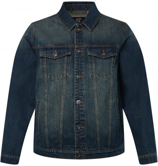 JP1880 Denim Jacket Dark Blue Denim - Μπουφάν - Aνδρικά μπουφαν μεγάλα μεγέθη