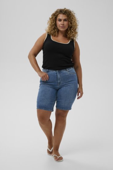 Kaffe Curve Emila Denim Shorts Blue - Σορτς - 