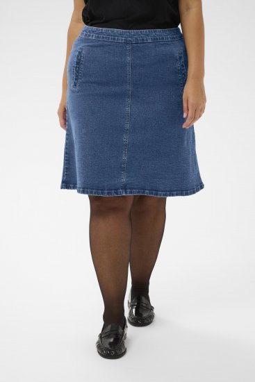 Kaffe Curve Leni Denim Skirt Blue - Φούστες - 
